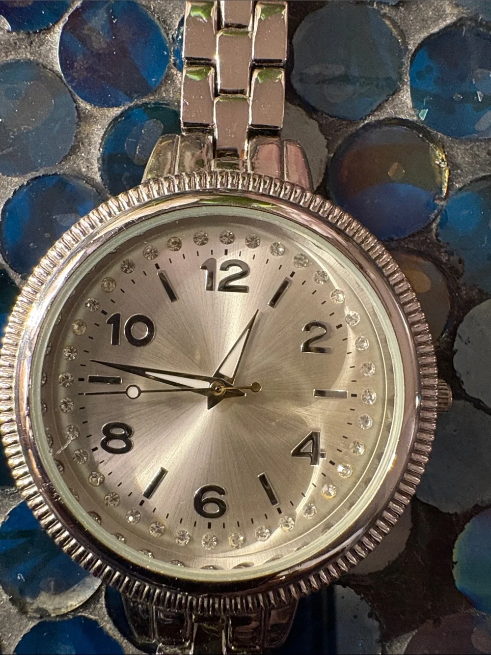 Silver Women's Stainless Steel Analog Watch - Classic Silver Dial and CZ.